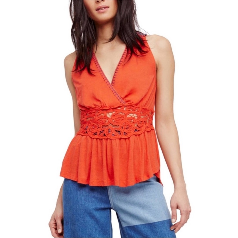 NWT Free People Megan Peplum Tank Top Small